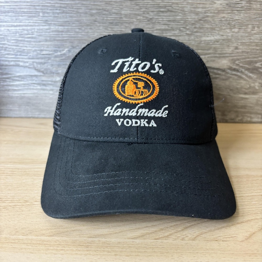Titos Handmade Vodka Hat Cap Snap Back Mesh Trucker Embroidered Promo Mens
